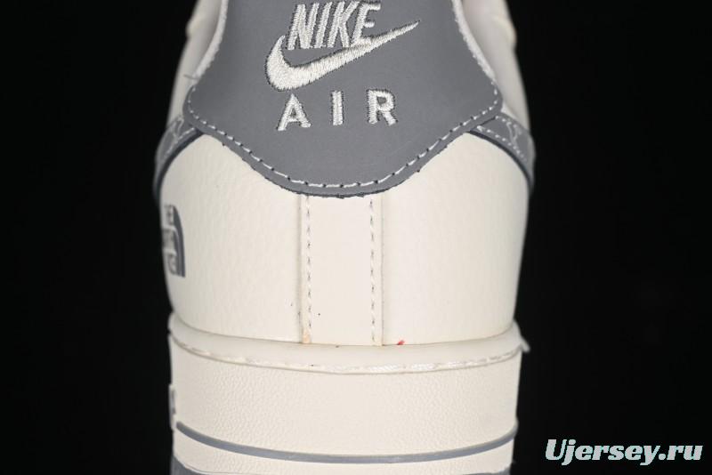 Nike Air Force 1 '07 Low The North Face Bear Collaboration - Beige Grey Swoosh Low-Top Casual Sneakers - KK1988-011