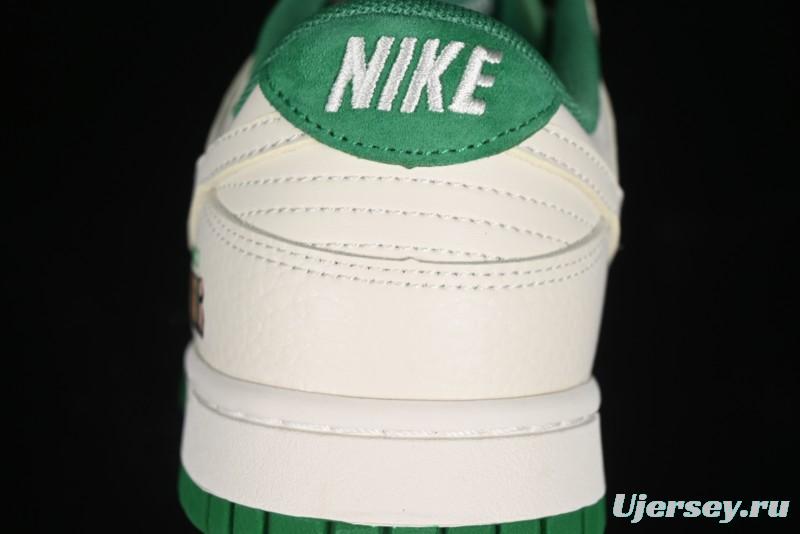 Nike SB Dunk Low Gucci Collaboration - Custom White Swoosh Leather Patch Anniversary Edition Low-Top Casual Skate Shoes - KK1688-052