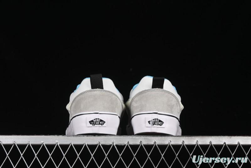 Vans Knu Skool Low-Top Retro Casual Vulcanized Slip-On Shoes in Grey Blue - VN000D6CCCZ