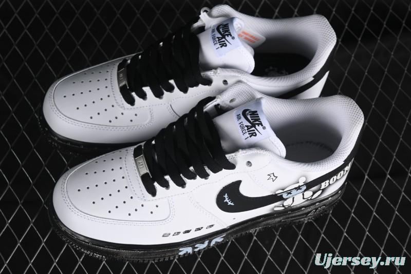 Nike Air Force 1 '07 Low Custom KAWS Bear Print Casual Sneakers - ZH0316-037