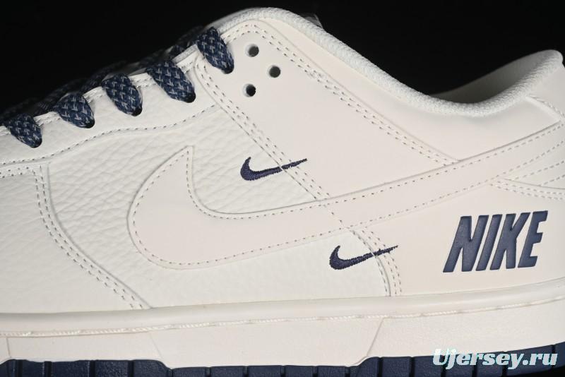 Nike SB Dunk Low Collaboration Three Swooshes Dark Blue Colorway Low-Top Casual Skateboarding Shoes - NK5639-327