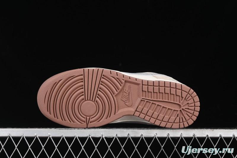 Nike SB Dunk Low UN Collaboration - Light Brown with Silver Swoosh Anniversary High-End Custom Low-Top Casual Sneakers - CF3688-013