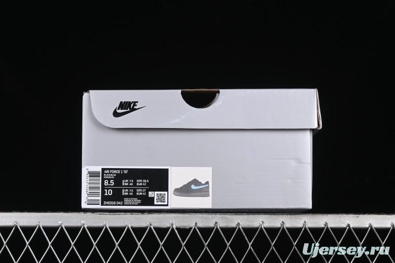 Nike Air Force 1 '07 Low Cleanfit Custom Official Bestseller Black Blue Starry Sky Full Diamond Casual Sneakers - ZH0316-042