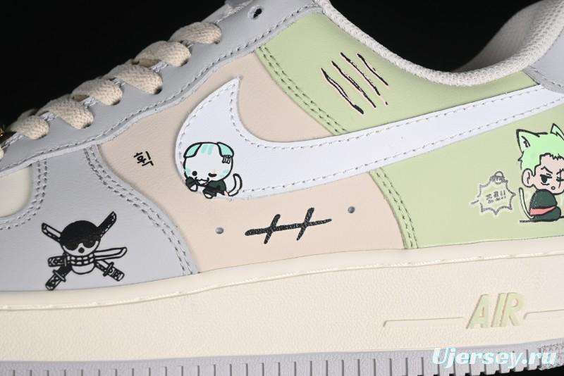 Nike Air Force 1'07 Low "Three Blade Flow" One Piece Series - Zoro's Santoryu Casual Sneakers - CJ0304-510