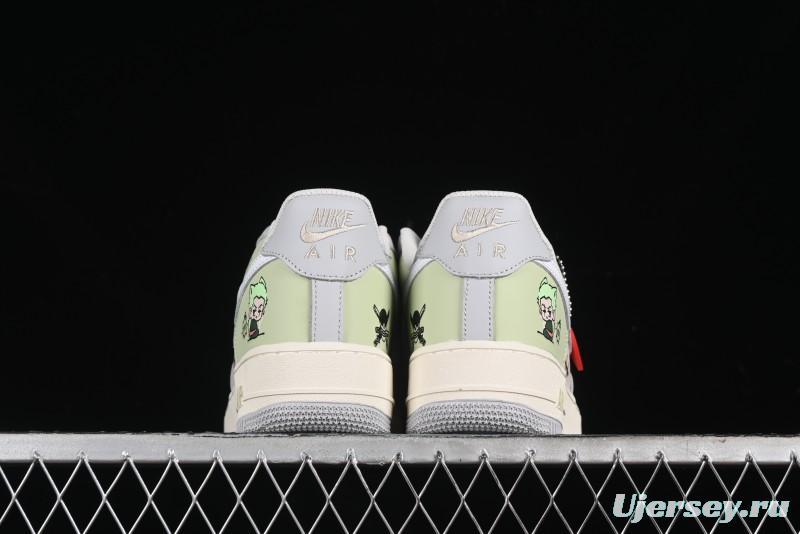 Nike Air Force 1'07 Low "Three Blade Flow" One Piece Series - Zoro's Santoryu Casual Sneakers - CJ0304-510