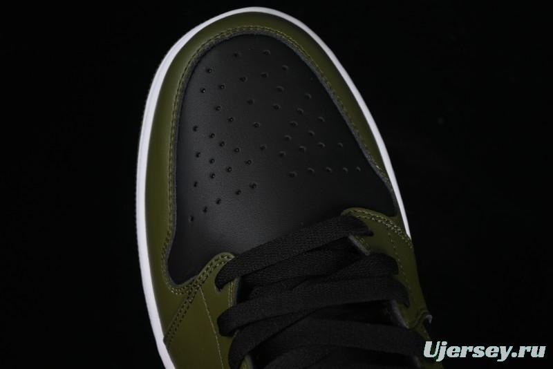 Nike Air Jordan 1 Mid AJ1 Army Green Mid-Top Casual Sneakers - DQ8426-092
