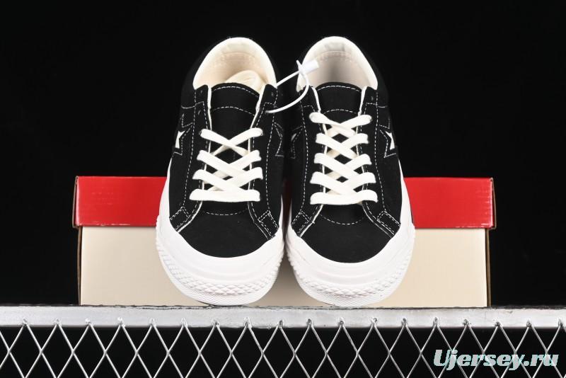 Converse One Star J Vtg Suede Low-Top Casual Sneakers in Retro Black and White - M.C3