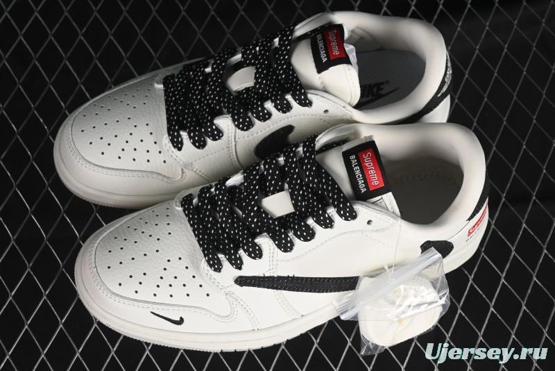 Nike Travis Scott x Fragment Design x Air Jordan 1 Low OG SP AJ1 Supreme Collaboration - JH6088-704