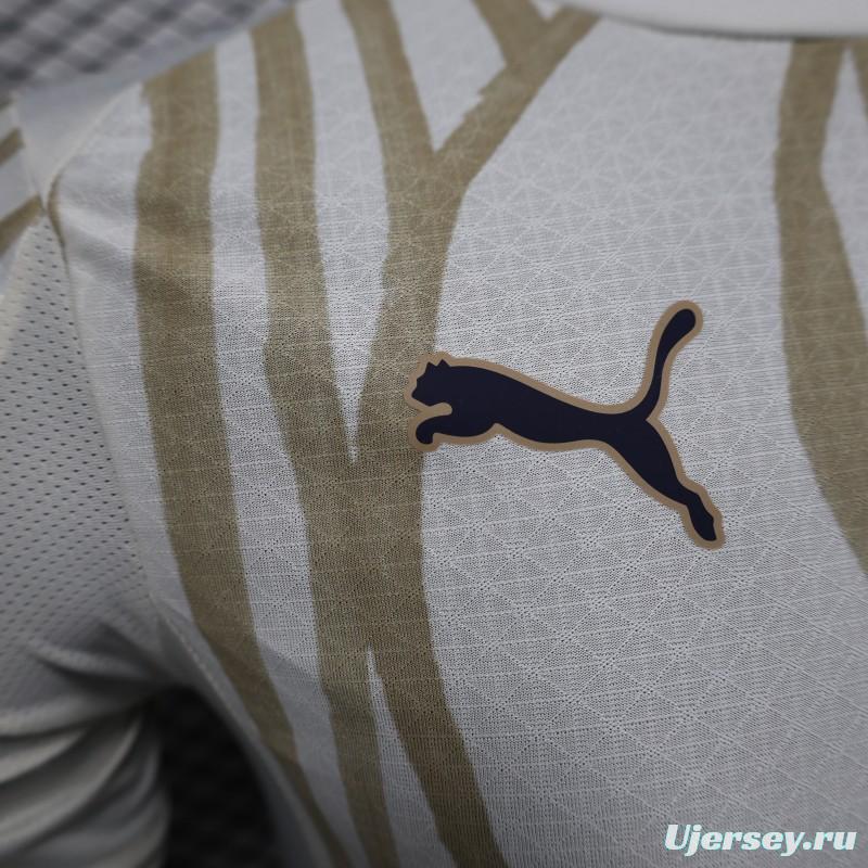 Player Version 25/26 Al Hilal White with Gold Stripes Jersey