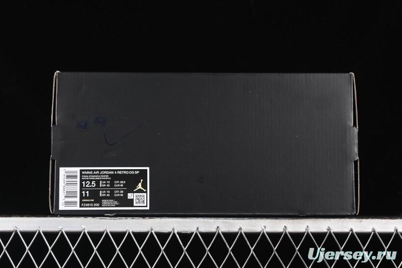 Nike A Ma Maniere x Air Jordan 4 Retro "Fossil Stone" Sneakers - FZ4810-200