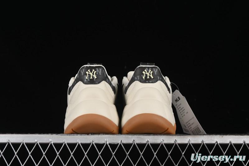New York Yankees MLB Bigball Chunky Embo Monogram Thick Sole Sandals - 3ASHBEM4N50IVS