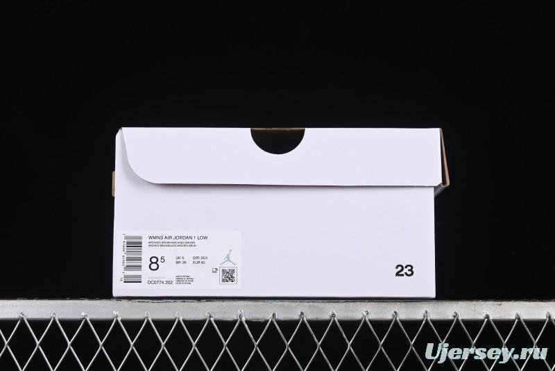 Nike Air Jordan 1 Low AJ1 White Tan Low Top Casual Sneakers - DC0774-202