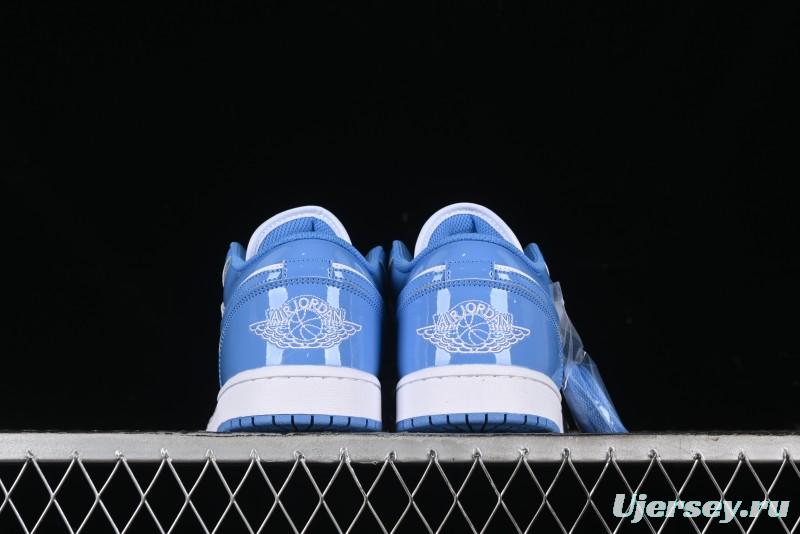 Nike Air Jordan 1 Low AJ1 Patent Blue Casual Sneakers - FZ2138-114