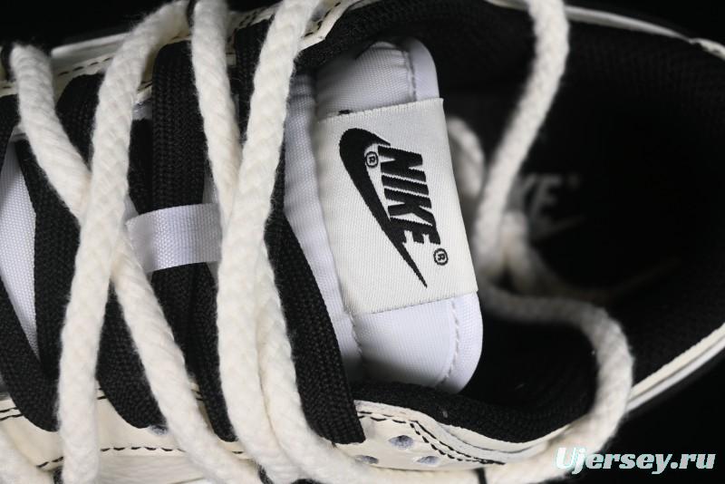 Nike SB Dunk Low Supreme Collaboration - Beige Black Mini Swoosh Anniversary Customized Low-Top Casual Skate Shoes - XX2025-566