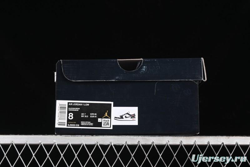 Nike Air Jordan 1 Low AJ1 Dior Collaboration - White Black Red Label Retro Basketball Shoes - SJ9950-036