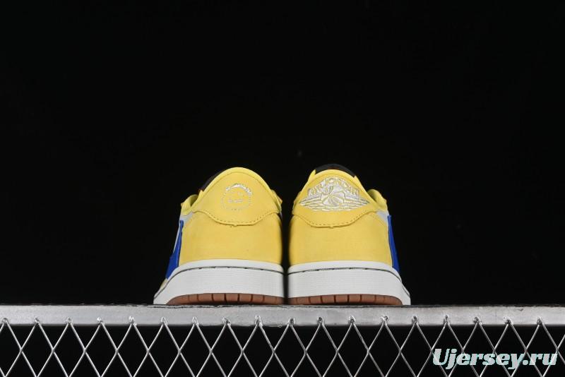 Nike Travis Scott x Air Jordan 1 Low OG AJ1 Collaboration Shoes with Reverse Swoosh - DZ4137-700