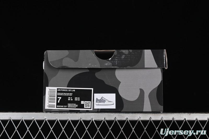 Nike Air Force 1 '07 Low Bape Collaboration - Off White Grey Low Top Casual Sneakers - BB6566-207