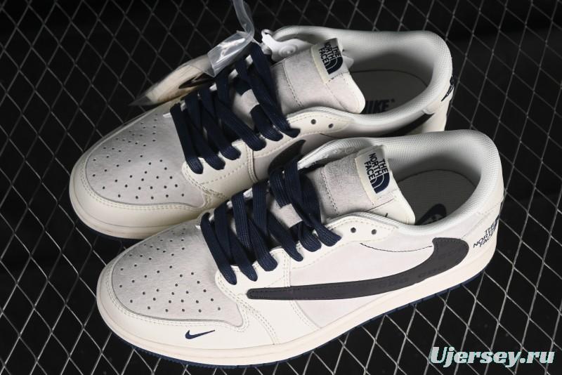 Nike Travis Scott x Fragment Design x Air Jordan 1 Low OG SP AJ1 Low Top Casual Sneakers - XY2688-110