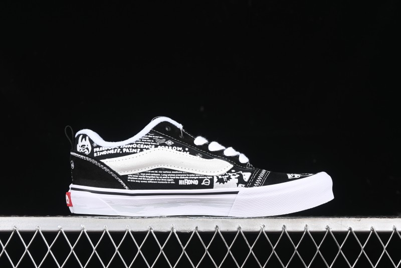 Vans HIRONO x Vans Knu Skool Bubble Mart Xiao Ye Graffiti Low-Top Casual Skate Shoes - VN0009QWFGI