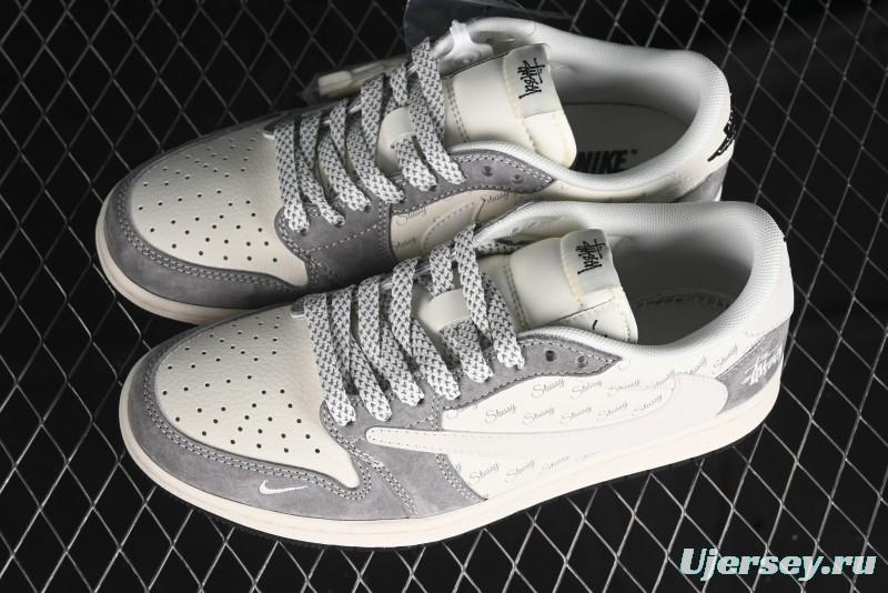 Nike Travis Scott x Fragment Design x Air Jordan 1 Low OG SP AJ1 Retro Sneakers - XY2688-124