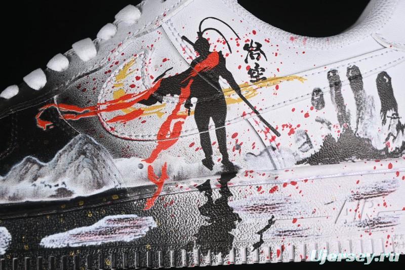 Nike Air Force 1 '07 Low Black Myth Wukong Custom Spray-Painted Gift Box Low-Top Casual Sneakers - ZH0316-045