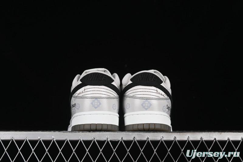Nike Dunk Low Retro Casual Sneakers with Ancient Tang Print Design - FJ4188-001