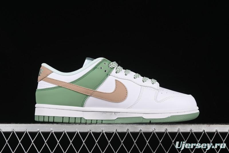 Nike SB Dunk Low YSL Series - White Green Brown Swoosh Anniversary High-End Custom Low-Top Casual Sneakers - GF2409-169