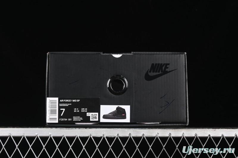 Nike Supreme x Air Force 1 Mid Casual Sneakers - FZ8784-001