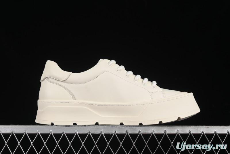 ECCO Street Light Series Autumn Platform Round Toe Versatile Casual White Sneakers 63311901002