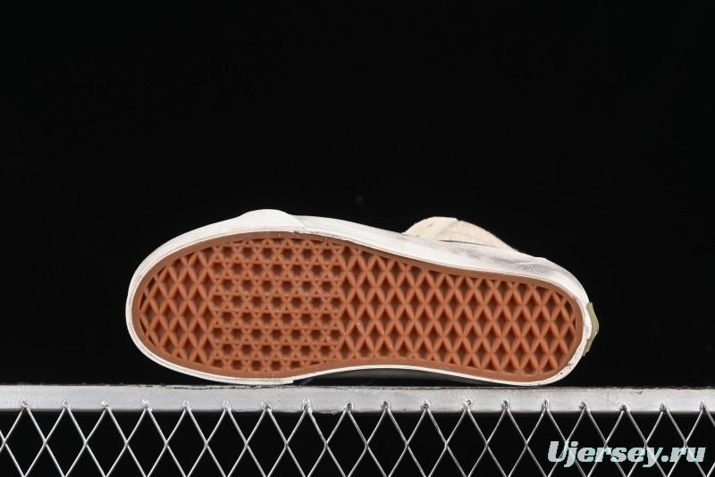 Vans Notre Premium Sk8-Hi High-Top Skate Shoes with Upgraded Suede and Linen Materials - VN000CR0BWQ