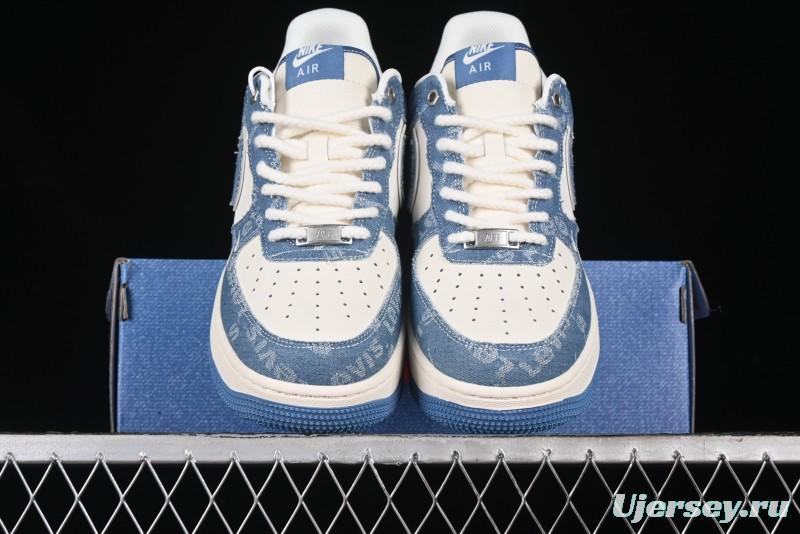 Nike Air Force 1 '07 Low Levi's Denim Collaboration - Light Blue Denim Low-Top Casual Sneakers - SJ6698-003