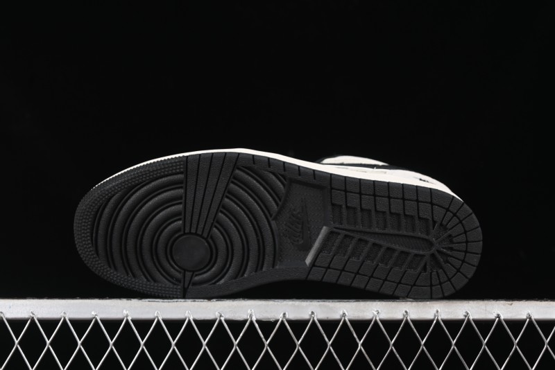 Nike Air Jordan 1 Low Stussy Collaboration - Silver Trim Black Swoosh Retro Basketball Shoes - SJ9950-026