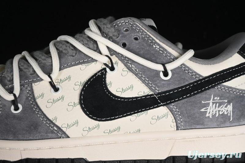 Nike SB Dunk Low Stussy Anniversary Edition Customized Low-Top Casual Sneakers - SJ2068-305