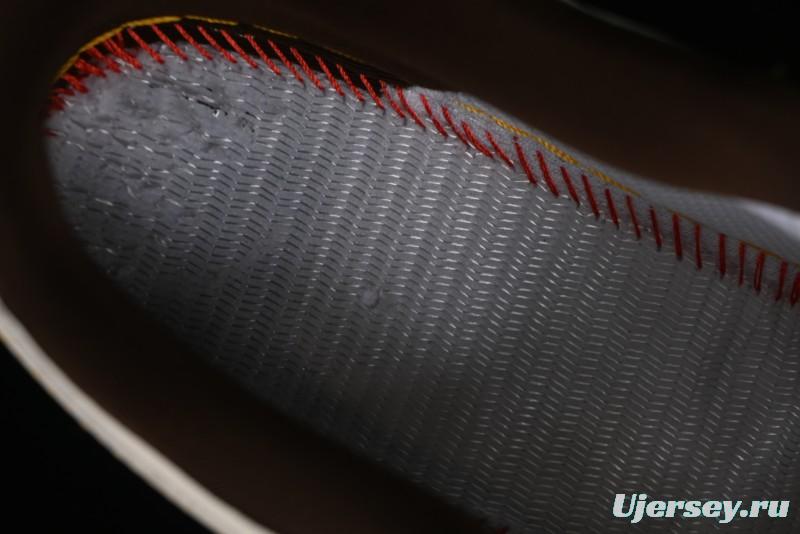 Nike Air Force 1 '07 Low UN Collaboration Casual Sneakers in Off-White with Yellow Stitch - KK3333-002