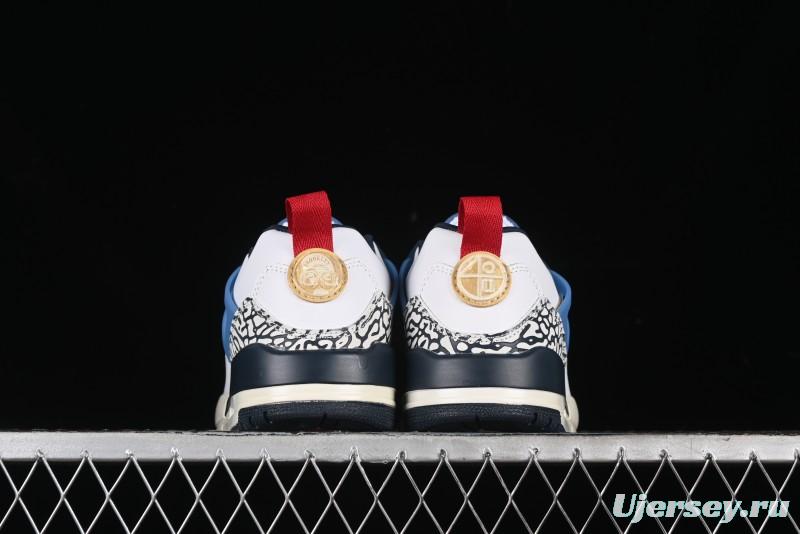 Nike Jordan Spizike Low AJ Hybrid Elements White Blue Culture Casual Sneakers - HM3712-164