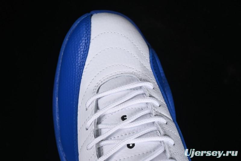Nike Air Jordan 12 Retro Basketball Shoes in White and Blue - CT8013-140