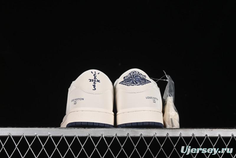 Nike Travis Scott x Fragment Design x Air Jordan 1 Low OG SP AJ1 LV Collaboration - XZ1268-003