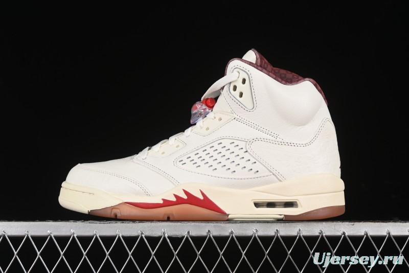 Nike Air Jordan 5 Retro "El Grito" Basketball Shoes with Mexican Flag Color Scheme - HF8833-100