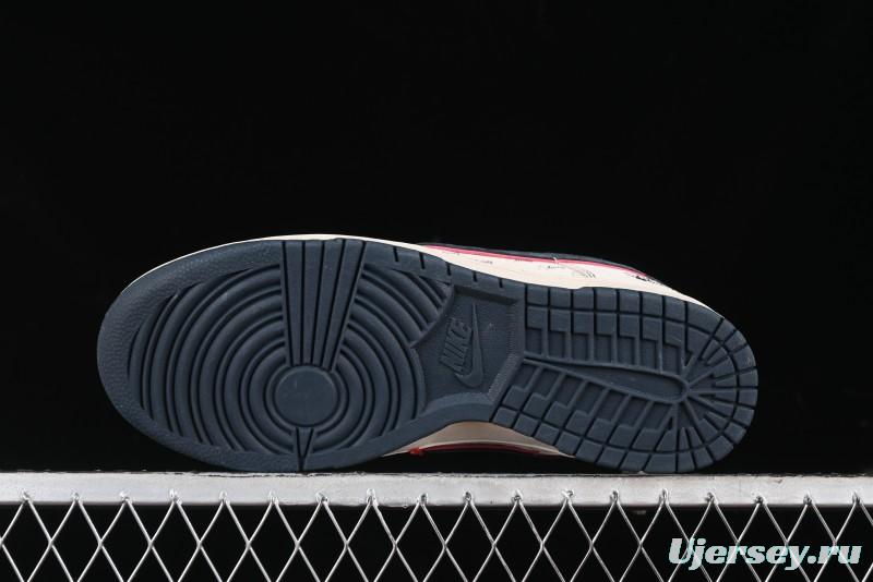 Nike SB Dunk Low Stussy Collaboration - Anniversary High-End Custom Low-Top Casual Skate Shoes - DQ1098-520