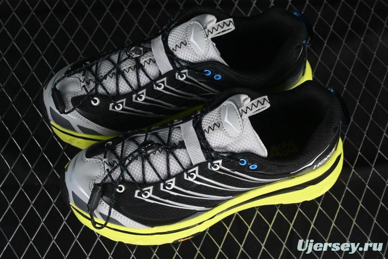 Hoka Mafate Three 2 Ultra-Lightweight Cushioned Trail Running Shoes with Vibram Outsole - 1141572 BHK