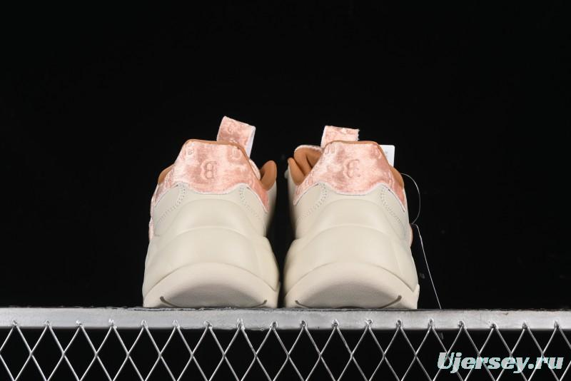 New York Yankees MLB Bigball Chunky Window Velvet Monogram Thick Sole Casual Running Shoes - 3ASHWVM4643BRS