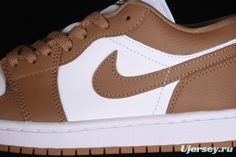 Nike Air Jordan 1 Low AJ1 White Tan Low Top Casual Sneakers - DC0774-202