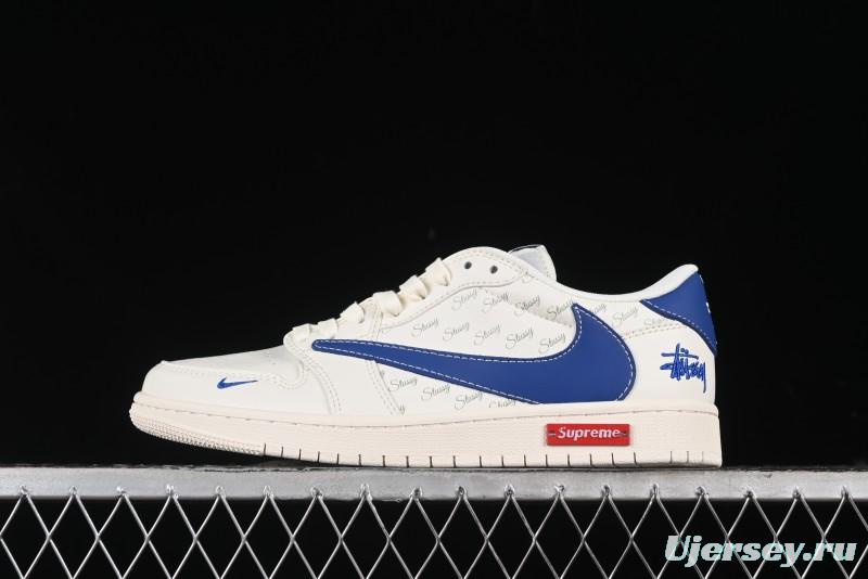 Nike Travis Scott x Fragment Design x Air Jordan 1 Low OG SP AJ1 Retro Sneakers - SJ2068-117