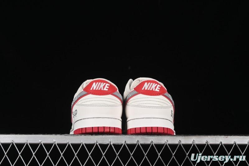 Nike SB Dunk Low SUP Collaboration - Signature Grey Check Anniversary High-End Custom Low-Top Casual Skate Shoes DJ2024-030