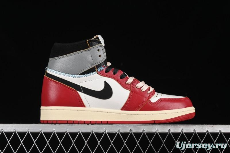 Nike Union x Air Jordan 1 Retro High Basketball Shoes with Chicago-Inspired Colorway - HV8563-600
