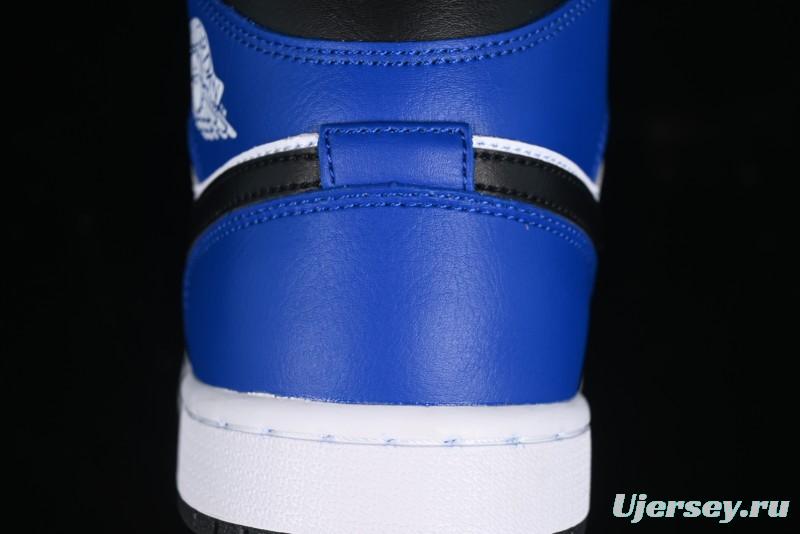Nike Air Jordan 1 Mid AJ1 Basketball Shoes White Blue - DQ8423-402