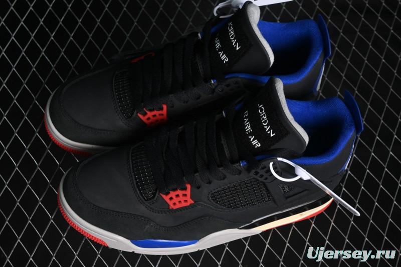 Nike Air Jordan 4 Retro Sneakers in Black, Blue and Neutral Grey - FV5029-003