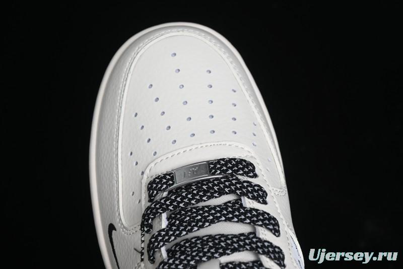 Nike Air Force 1 '07 Low Stussy Collaboration - Beige Black Hook Gum Sole Low-Top Casual Sneakers - XZ6188-255