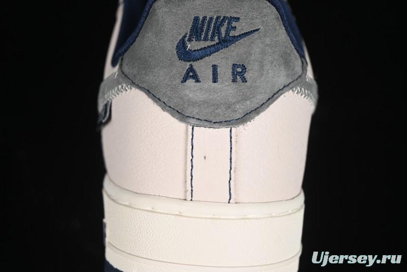 Nike Air Force 1 '07 Low Dior Collaboration - Light Blue Knit Swoosh Low-Top Casual Sneakers - KK1988-012