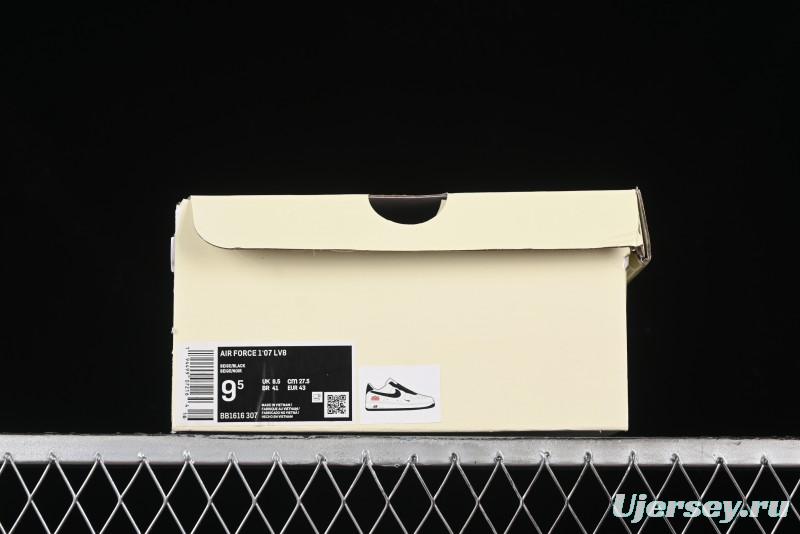 Nike Air Force 1 '07 Low Stone Island x Supreme Collaboration - Off-White Black Heel Casual Sneakers - BB1616-307